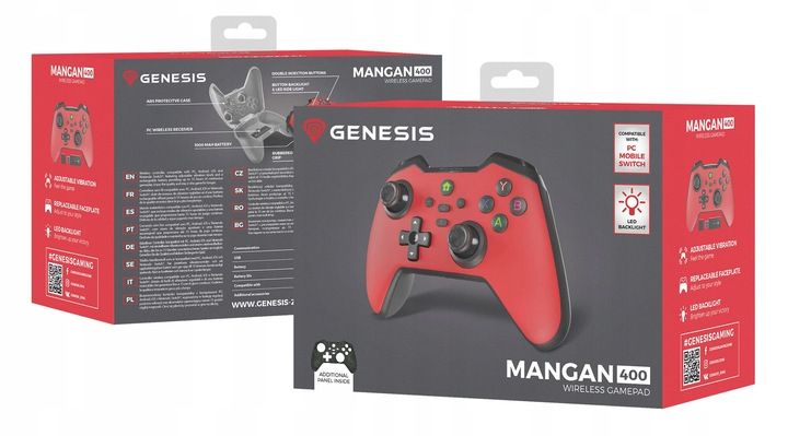 Kontroler GENESIS Mangan 400 PC Switch Czerwony zdjęcie 7