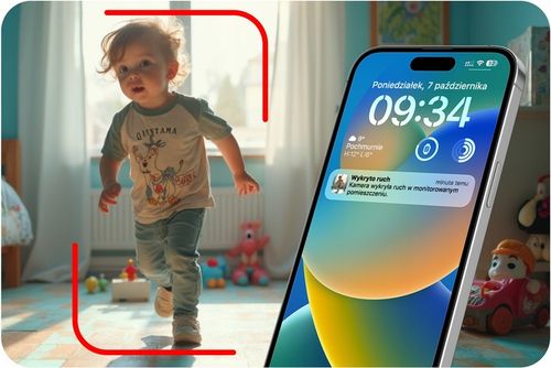 OBROTOWA KAMERA IP WIFI WEWNĘTRZNA NIANIA ELEKTRONICZNA DWA OBIEKTYWY 4MPx na Arena.pl