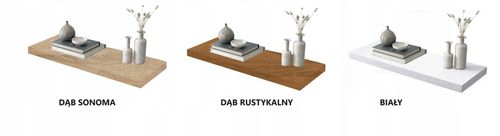 Zestaw Półek Ściennych Wiszących ARLES 30 40 50cm na Arena.pl