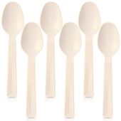 6x Łyżki Plastikowe Duże Obiadowe Stołowe Wielorazowe Turystyczne Piknikowe