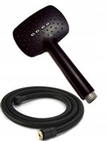 CZARNY ZESTAW PRYSZNICOWY WĄŻ + SŁUCHAWKA NATRYSK