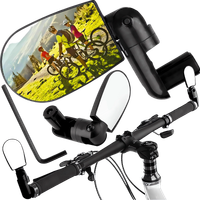 Lusterko Rowerowe Do Roweru Na Kierownicę LUSTERKA WSTECZNE Czarne 15CM