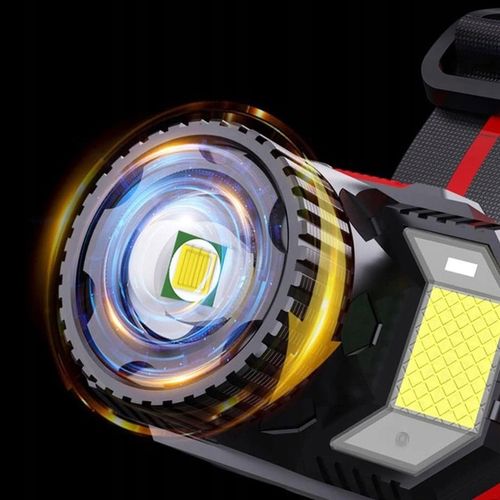 MOCNA LATARKA CZOŁOWA 1000lm 10W CZOŁÓWKA 6 TRYBÓW AKUMULATOR 500m ZOOM MOC na Arena.pl