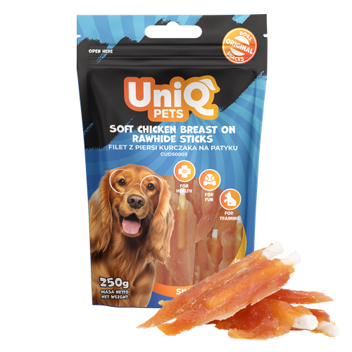 Przysmaki dla psa filet z piersi kurczaka WOOFERS 250g UNIQ PETS na Arena.pl