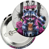 Przypinka z agrafką 59mm - ZWIERZĘTA SZOP PRACZ