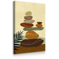 Obraz Canvas Do Sypialni Styl Boho Kamienie Posąg Abstrakcja 40cm x 50cm