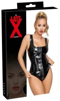 latex body damskie czarne z zamkiem błyskawicznym m, lateks 0,35mm