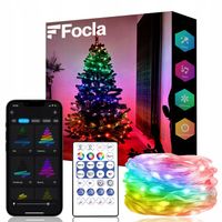 INTELIGENTNE Lampki Choinkowe 100LED SMART FLASH Bluetooth App PILOT - 10m