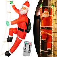 ŚWIĘTY MIKOŁAJ NA DRABINIE XXL 120 LED 240cm ILUMINACJA IP NA ZEWNĄTRZ