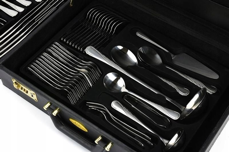 Sztućce w Walizce Ekskluzywne 72 ele na 12 Osób zdjęcie 3