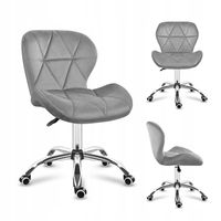 Fotel biurowy obrotowy MARK ADLER szary welurowy tapicerowany do