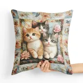 Poduszka w Koty Malutkie - Poduszka Dekoracyjna Tył poduszki: - Seledynowy