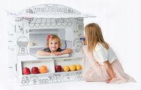 Duży Stragan Tekturowy Zabawa w sklep Pomysł na prezent dla dzieci