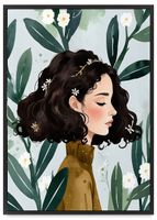 Plakat ilustrację ilustracja portret 50x70 cm w czarnej ramie