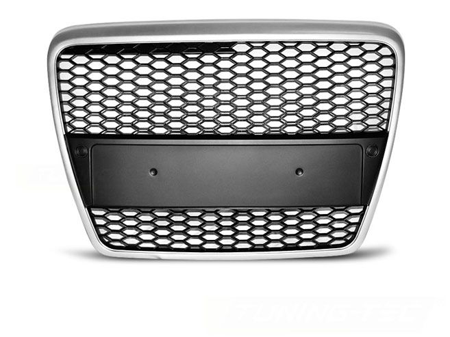 Grill AUDI A6 C6 RS-TYPE 04-08 rok MATT SILVER zdjęcie 1