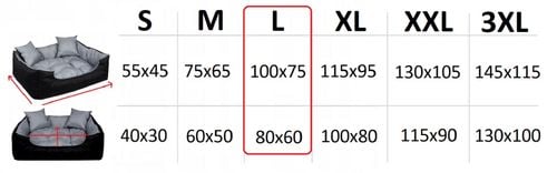 legowisko dla psa kojec ecco 100x75 cm wodoodporne czarne na Arena.pl