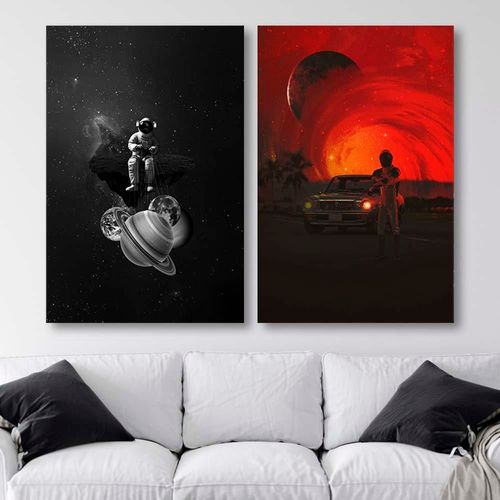 Deco Panel, Astronauta i samochód 50x70 na Arena.pl