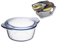 Naczynie szkło żaroodporne okrągłe z pokrywką TERMICA 2,15 litra brytfanna szklana szkło do zapiekania