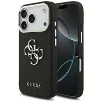 etui guess grained big 4g classic logo na iphone 17 pro - czarne