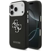 etui guess grained big 4g classic logo na iphone 17 pro - czarne