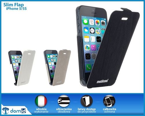 Etui Apple iPhone 5/5s/se Meliconi Slim Flap białe #0 na Arena.pl
