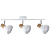 Plafon LAMPA sufitowa HOLLY 5945 Rabalux metalowa OPRAWA skandynawskie reflektorki regulowane drewno buk białe