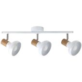 Plafon LAMPA sufitowa HOLLY 5945 Rabalux metalowa OPRAWA skandynawskie reflektorki regulowane drewno buk białe