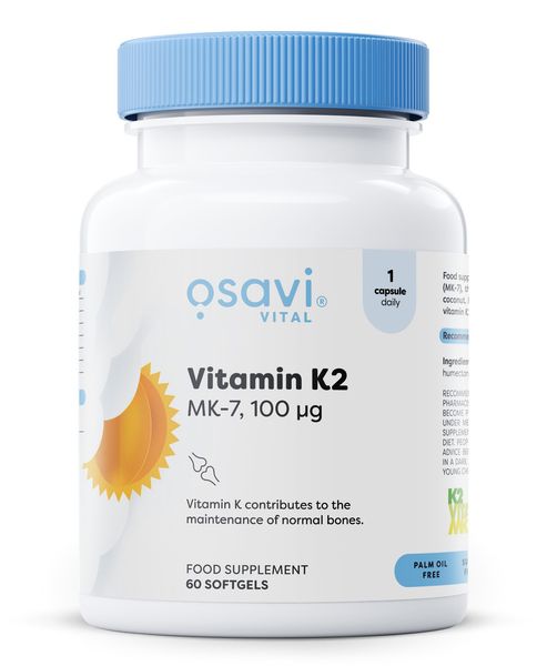 Osavi Vitamin K2 MK-7, 100mcg - 60 kaps. zdjęcie 1