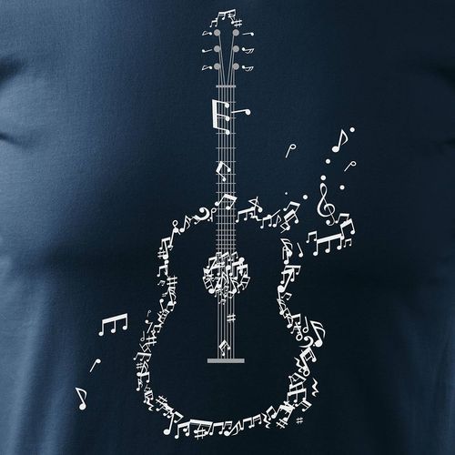 Koszulka rock rockowa jazz z gitarą dla gitarzysty męska granatowa REGULAR XXL na Arena.pl