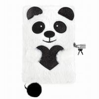 PAMIĘTNIK PLUSZOWY SEKRETNIK Z KŁÓDKĄ MIŚ PANDA NOTATNIK