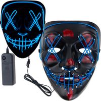 tg70276 maska led świecąca ledowa halloween impreza purge straszna na