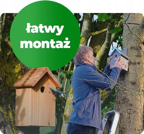 BUDKA LĘGOWA DOMEK Karmnik dla ptaków UNIWERSALNA dla sikorek, szpaków na Arena.pl