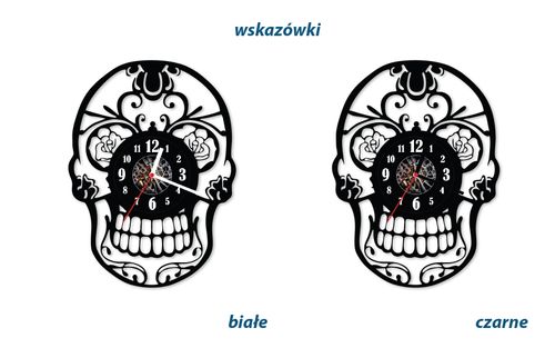 Zegar ścienny z płyty winylowej Czaszka 56.5 na Arena.pl