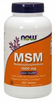 NOW Foods MSM Methylsulphonylmethane 1500mg SIARKA ORGANICZNA STAWY 200tab