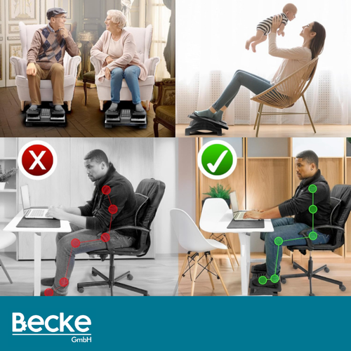 Podnóżek biurowy ergonomiczny niezależna regulacja pod biurko stopy masażer na Arena.pl