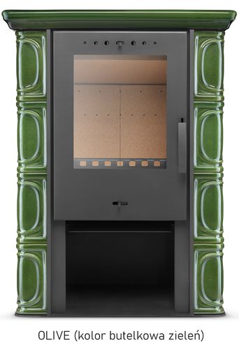 PIEC KAFLOWY kominek koza stalowy wkład ELDUR BROWN na Arena.pl