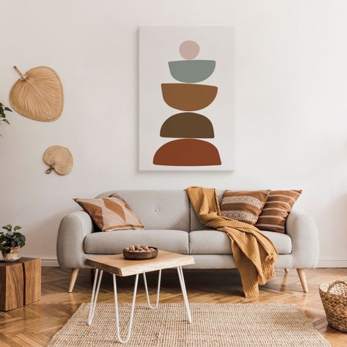 Obraz Na Płotnie Do Salonu Azteckie Skały Styl Boho Minimalizm 80cm x 120cm na Arena.pl