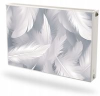 Mata magnetyczna magnes ozdobny na grzejnik pod wymiar BIAŁE PIÓRA PIERZE