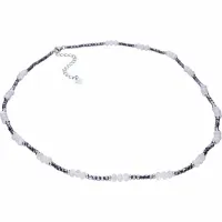 RODOWANY SREBRNY NASZYJNIK KWARC TYTANOWY BIAŁY AGAT RÓWNOWAGA MIŁOŚĆ