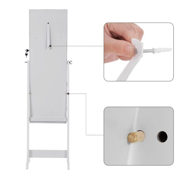 Szafka z lustrem na biżuterię - JBC94W zdjęcie 6