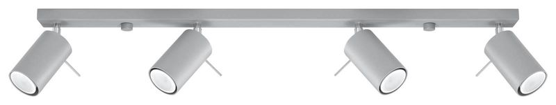 Spot LAMPA sufitowa Ring SL.0453 Sollux metalowa OPRAWA reflektorowa LISTWA regulowane tuby szare zdjęcie 1