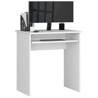 Małe biurko komputerowe, DESKO, 68x51x74 cm, biel, mat | TYLETEGOTU