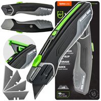 NÓŻ DO TAPET 19MM WYSUWANY TAPECIAK METALOWY 4 OSTRZA OSTRZE