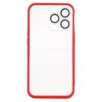 etui do iphone 13 pro w393 bezbarwny z czerwonym