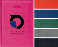 KALENDARZ A4 2026 DZIENNY FIRMOWY nadruk Z TWOIM LOGO TEKSTEM 25 SZTUK