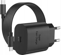 SZYBKA ŁADOWARKA DO TELEFONU UNIWERSALNA KOSTKA 45W + KABEL USB-C 1M