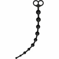 toyjoy flexible beads - elastyczne kulki silikonowe 38 cm czarne