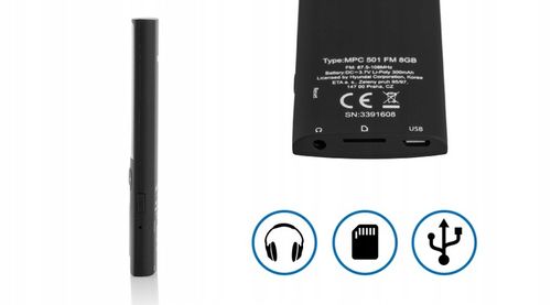 Odtwarzacz MP4 / MP3 8 GB Hyundai microSD MPC501GB8FMB WMA, AMV, JPG na Arena.pl