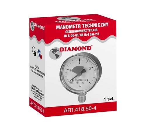 manometr techniczny śr. 63mm 0-6 bar gw 2/5 - d418.63-6 na Arena.pl