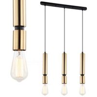 Wisząca LAMPA TORLA PEN-5041-3-BKBR Italux OPRAWA tuby zwis OPRAWKI na żarówkę na listwie mosiądz